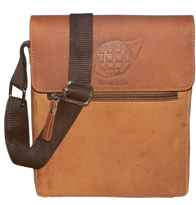 

Kan Hunter Leather Messenger Bag/Travel Pouch/Sling Bag for Men & Women 7 L Backpack(Tan)