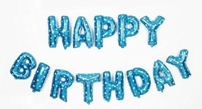 

PartyballoonsHK Printed Happy birthday letter foil Balloon(Blue, Pack of 1)