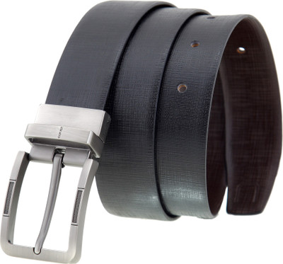 

CANFLY Men Formal, Casual Brown Genuine Leather Reversible Belt, Black