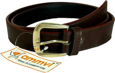 

Ammvi Creations Men Formal Brown Synthetic Belt