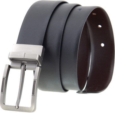 

CANFLY Men Formal, Casual Brown Genuine Leather Reversible Belt, Black