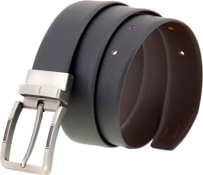 

CANFLY Men Formal, Casual Brown Genuine Leather Reversible Belt, Black