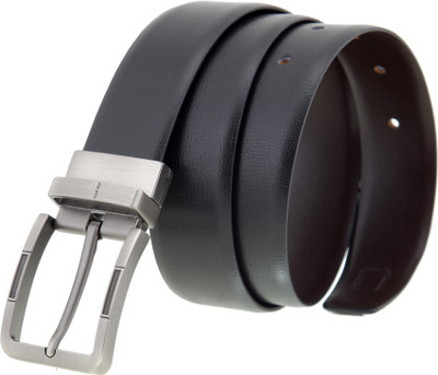 

CANFLY Men Formal, Casual Brown Genuine Leather Reversible Belt, Black