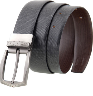 

CANFLY Men Formal, Casual Brown Genuine Leather Reversible Belt, Black