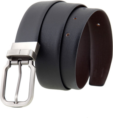 

CANFLY Men Formal, Casual Brown Genuine Leather Reversible Belt, Black