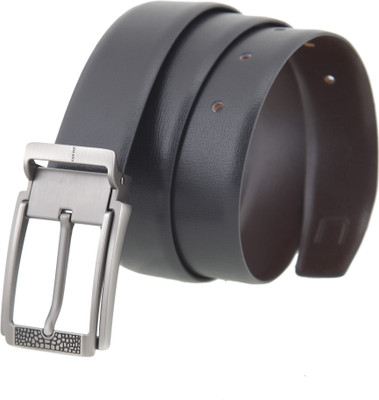 

CANFLY Men Formal, Casual Brown Genuine Leather Reversible Belt, Black