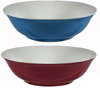 

La Platina Color Bowl 2 Pcs Set Porcelain Bowl Set(Blue, Red)