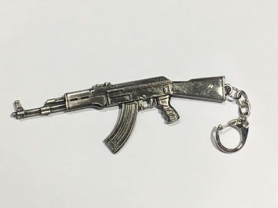 

robotux AK47 Model metal Pendant Keychain Key Chain(Silver)