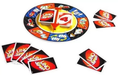 

Kanchan Toys UNO SPIN Wheel Card Family Board Game(Multicolor)
