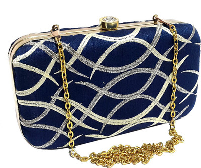 Arisha kreation Co Party Blue Clutch