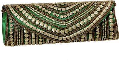 

Yokoso International Casual Green Clutch