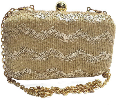 

Arisha kreation Co Party Gold Clutch