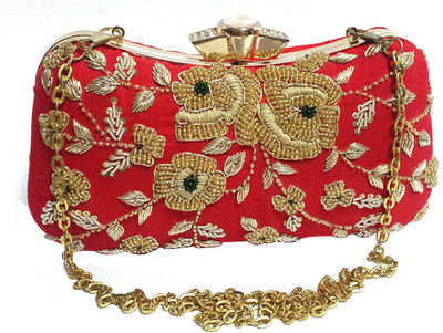 

Arisha kreation Co Party Red Clutch