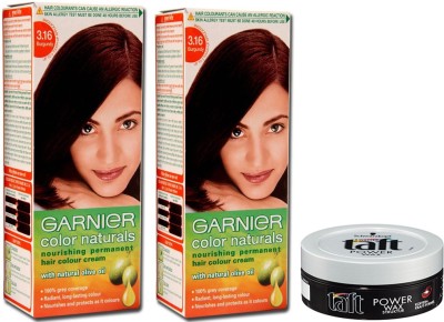 10% OFF on Garnier BURGUNDY HAIR COLOUR PACK OF 2 WITH PINK ROOT HAIR  WAX(Set of 2) on Flipkart 