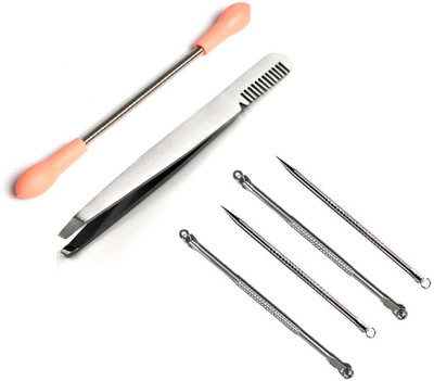 Out Of Box Slant-Pointed Tip Tweezer Hair Removal Tool(Set of 6)