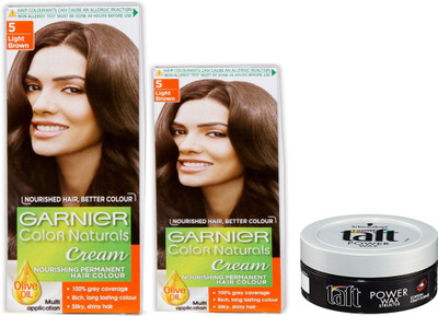 

Garnier LIGHT BROWN HAIR COLOUR PACK OF 2 WITH PINK ROOT HAIR WAX(Set of 2)