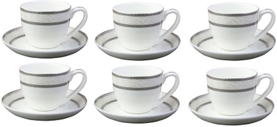 

Aspirationz CupSaucerBoneChina Bone China(Silver, Pack of 12)