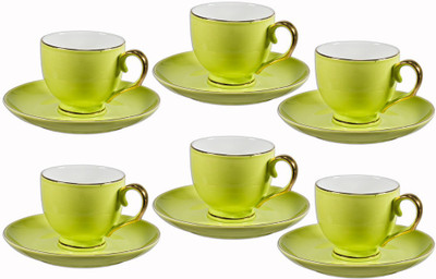 

Aspirationz CupSaucerSush Porcelain(Green, Pack of 12)