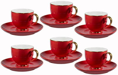 

Aspirationz CupSaucerSush Porcelain(Red, Pack of 12)