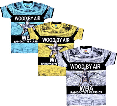 

Hey Baby Boys Graphic Print Cotton T Shirt(Multicolor, Pack of 3