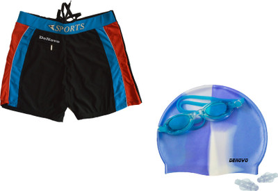 

DeNovo Swim Cap Goggle Trunk (3XL Size) Swimming Kit