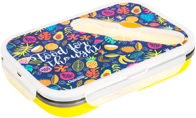 

Chumbak Food For Thought 1 Containers Lunch Box(600 ml), Multicolor