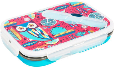 

Chumbak Owl You Can Eat 1 Containers Lunch Box(600 ml), Multicolor