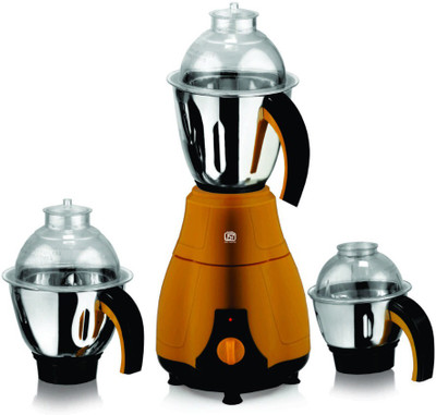 

Viaan Winner 750W Mixer Grinder with 3 Stainless Steel Jars 750 W Mixer Grinder(Brown, Black, 3 Jars), Black;brown