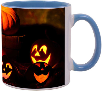 

Arkist lighted halloween pumpkins Ceramic Mug(340 ml), Multicolor