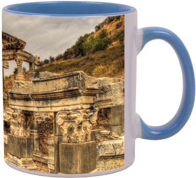 

Arkist a temple in the ruins of ephesus turkey wallpape Ceramic Mug(340 ml), Multicolor