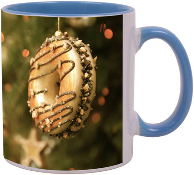 

Arkist christmas donut ornament Ceramic Mug(340 ml), Multicolor