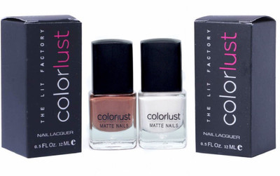 

Colorlust Nails Gingerbread Brown, Chalk White(Pack of 2)
