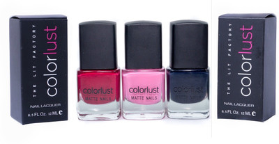 

Colorlust Nails Raspberry Red, Charcoal Black, Pink Frost(Pack of 3)