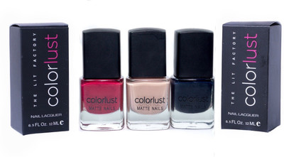 

Colorlust Matte Nails Mocha Brown matte, Charcoal black matte, Raspberry Red matte(Pack of 3)