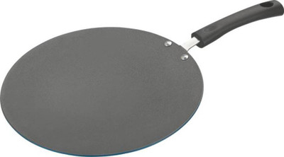 

Vinod Cookware Non Stick Flat Multi Tawa 32 cm diameter(Aluminium, Non-stick, Induction Bottom), Black