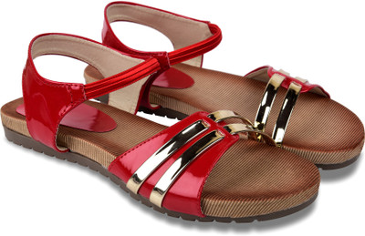 

Bare Soles Women red Flats