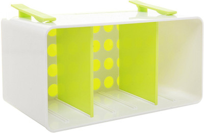 

Bruzone 3 Compartments Plastic Cutlery Organizer(Green)