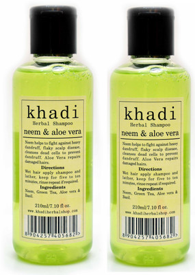 

Vagad's Khadi Neem & Aloevera Shampoo 100% Vegetarian & Cruelty-Free(420 ml)