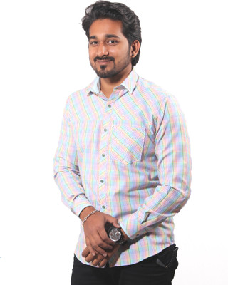 FAVIO Men Checkered Casual Multicolor Shirt