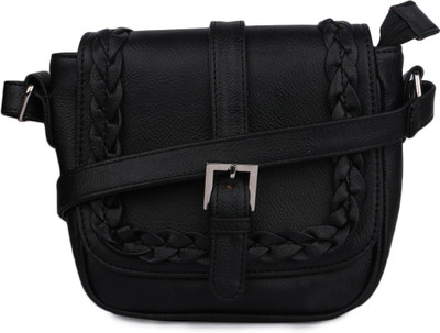 

STYLEFASHION Girls Casual Black PU, Polyester Sling Bag