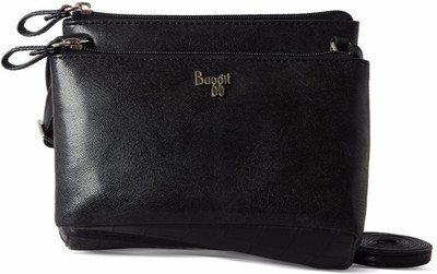 Baggit Women Casual Black PU Sling Bag