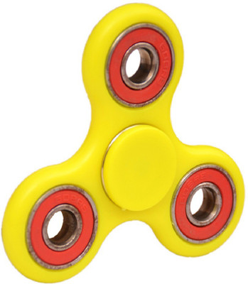 

Montez Best Quality Fidget Hand Spinner toy with Hybrid Ceramic Bearing (yellow)(Multicolor)