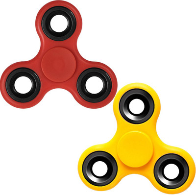Stealodeal Red and Yellow Spinning Fidget Toys(Red, Yellow)