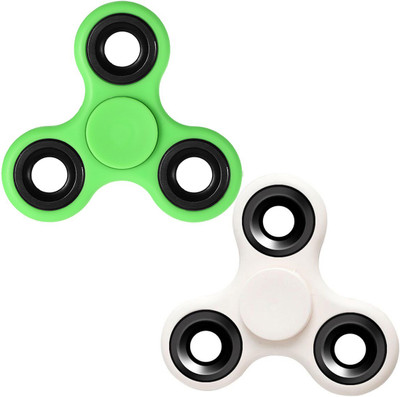 

Stealodeal Green and White Spinning Fidget Toys(Green, White)