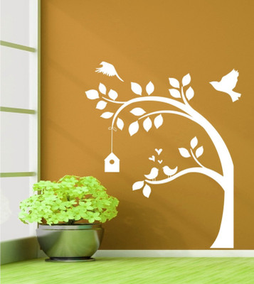 

Wall Guru  Home Décor wall Sticker(Pack of 1, White