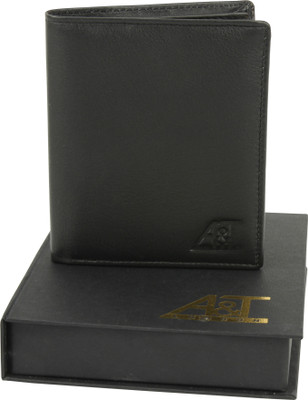 

A&T London Men Black Genuine Leather Wallet(8 Card Slots)
