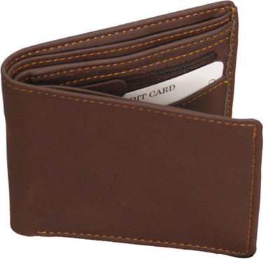 

EASY GO Men Brown Genuine Leather Wallet(4 Card Slots)