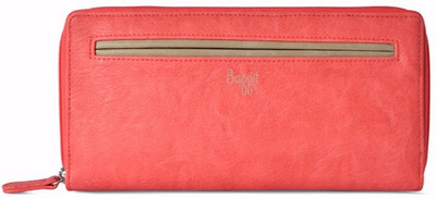 Baggit Women Pink Artificial Leather Wallet(6 Card Slots), Coral