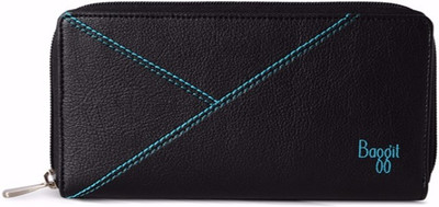 Baggit Women Black Artificial Leather Wallet(6 Card Slots)