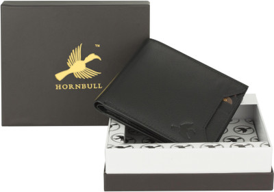 

Hornbull Men Black Genuine Leather Wallet(8 Card Slots)